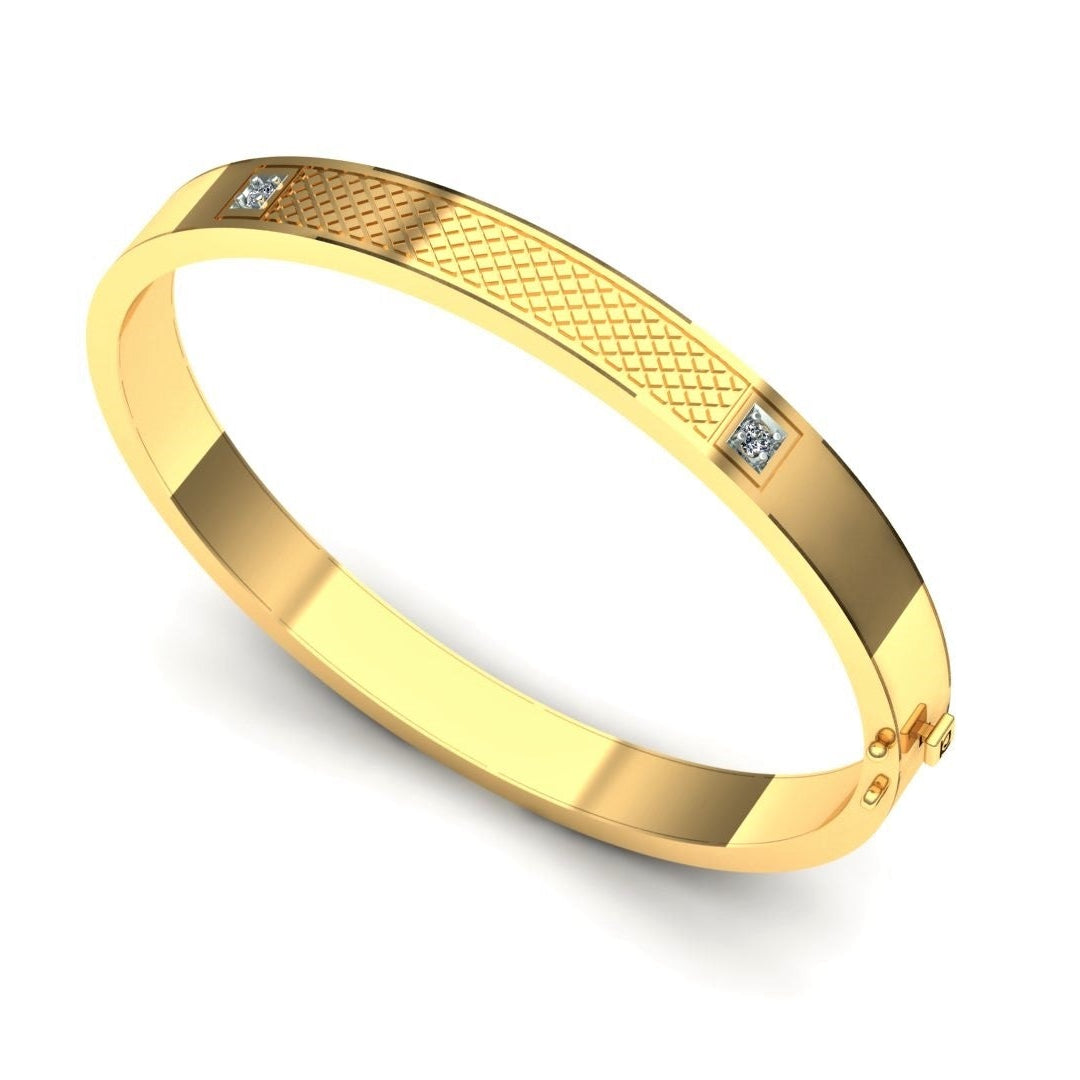 Crosshatched Diamond Kada