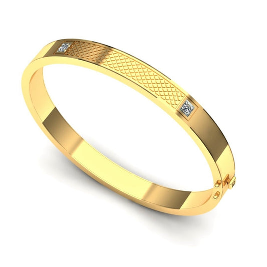 Crosshatched Diamond Kada